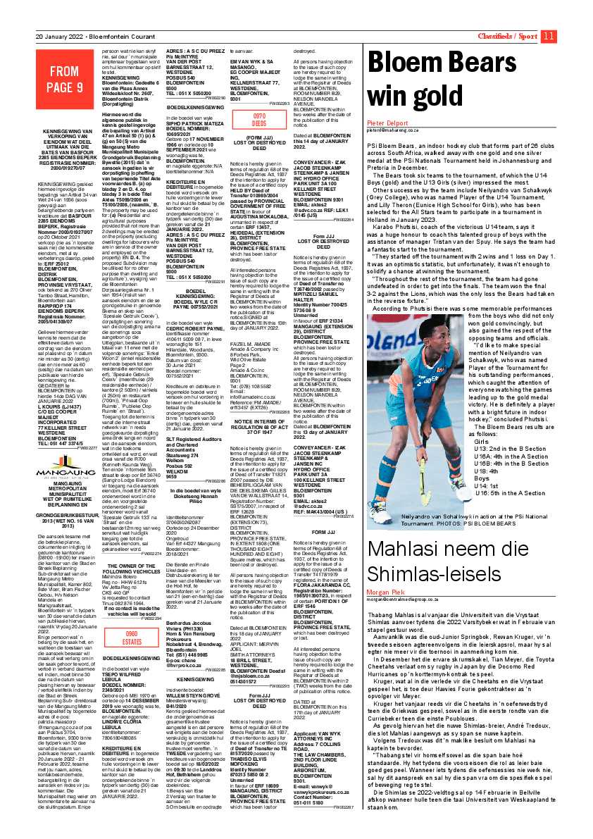 bloemfontein-courant-20-january-2022-epapers-page-11