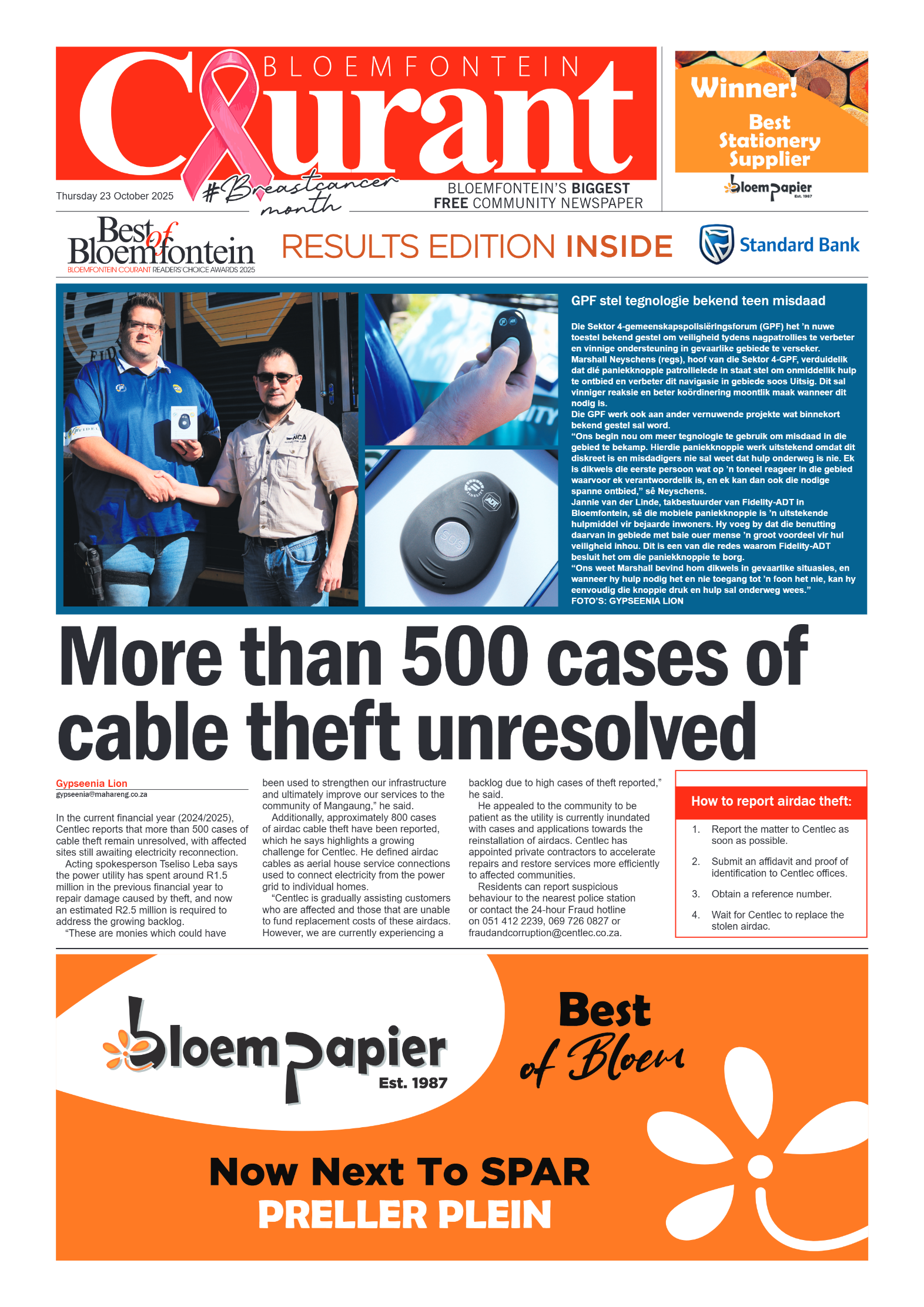bloemfontein-courant-23-october-2025-epapers-page-1